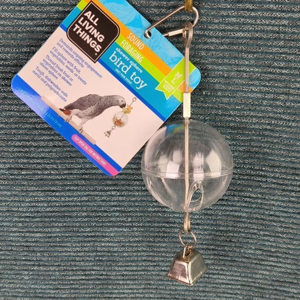 All Living Things Sound Foraging Skewer Sphere Bird Toy